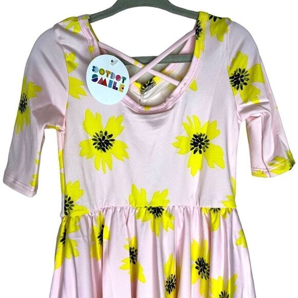 NEW Dot Dot Smile Yellow Floral Pink Ballerina Dress 2T - Picture 5 of 8